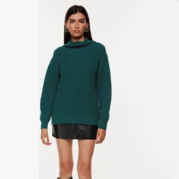 Aritzia Wilfred Turtleneck Knit Sweater merino wool Montpellier xs relaxed - Picture 1 of 8